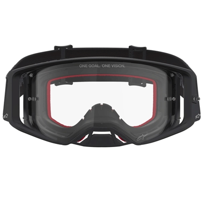 Motokrosové brýle Alpinestars Supertech Vesta černo-stříbrné s čirým plexi