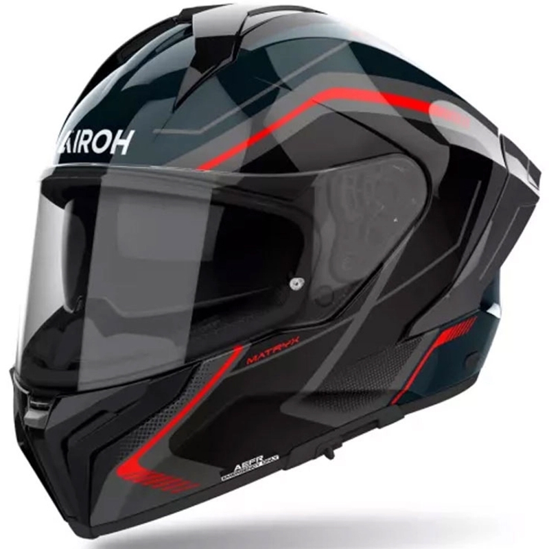 Integrální helma na motorku Airoh MATRYX Wide černo-šedo-červená