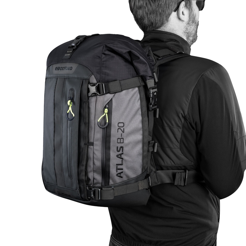 Moto brašna Oxford Atlas B-20 Advanced Backpack 20 l šedá - II. jakost