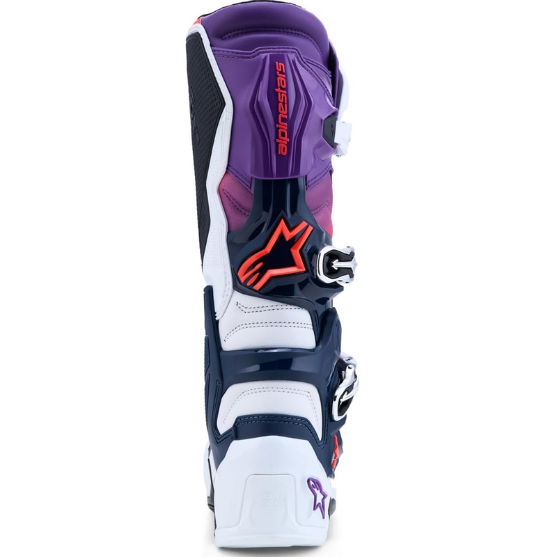 Motokrosové boty Alpinestars TECH 7 fialovo-bílo-tmavě modro-fluo červené