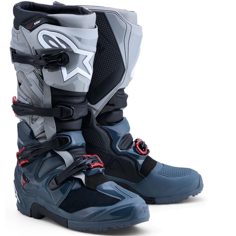 Boty na motorku Alpinestars TECH 7 Enduro Drystar tmavě šedo-světle šedo-červené