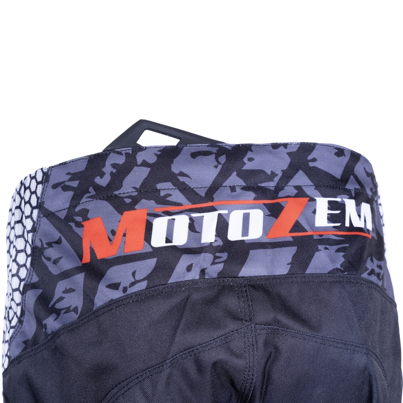 Motokrosové kalhoty MotoZem Ground MX černo-bílo-červené