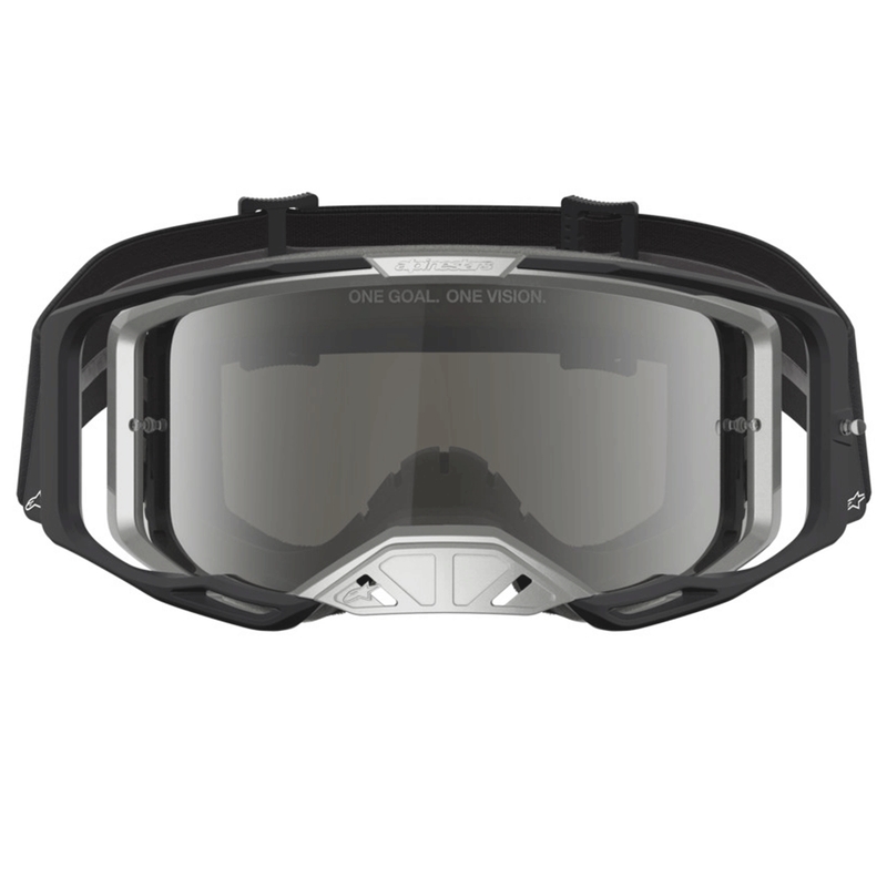 Motokrosové brýle Alpinestars Vision 8 Amber černo-stříbrné