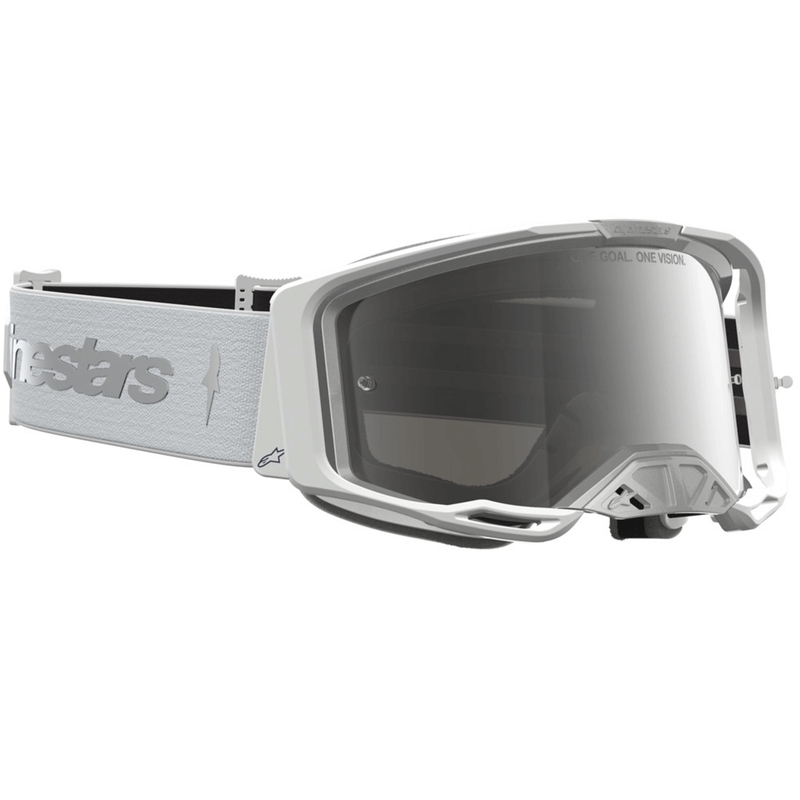 Motokrosové brýle Alpinestars Vision 8 Amber bílo-stříbrné