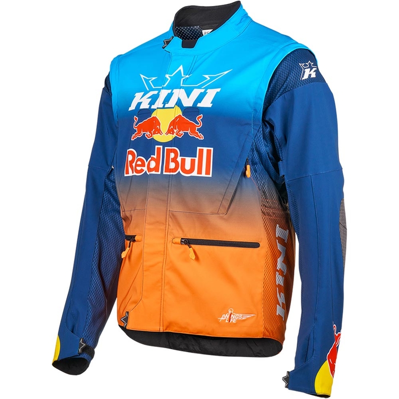 Motokrosová bunda KINI Red Bull 1.0 Rallye modro-oranžová
