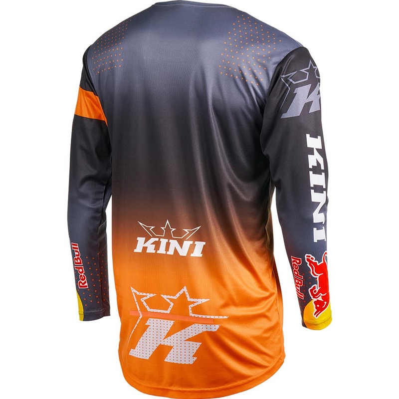 Motokrosový dres KINI Red Bull 2.0 MXC šedo-oranžový