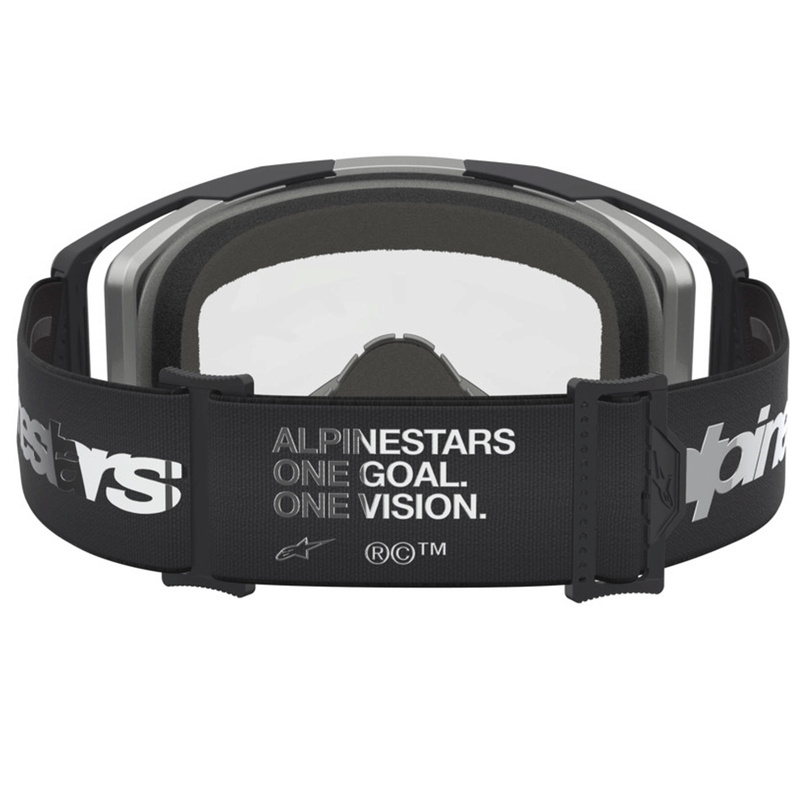Motokrosové brýle Alpinestars Vision 8 Amber černo-stříbrné s čirým plexi