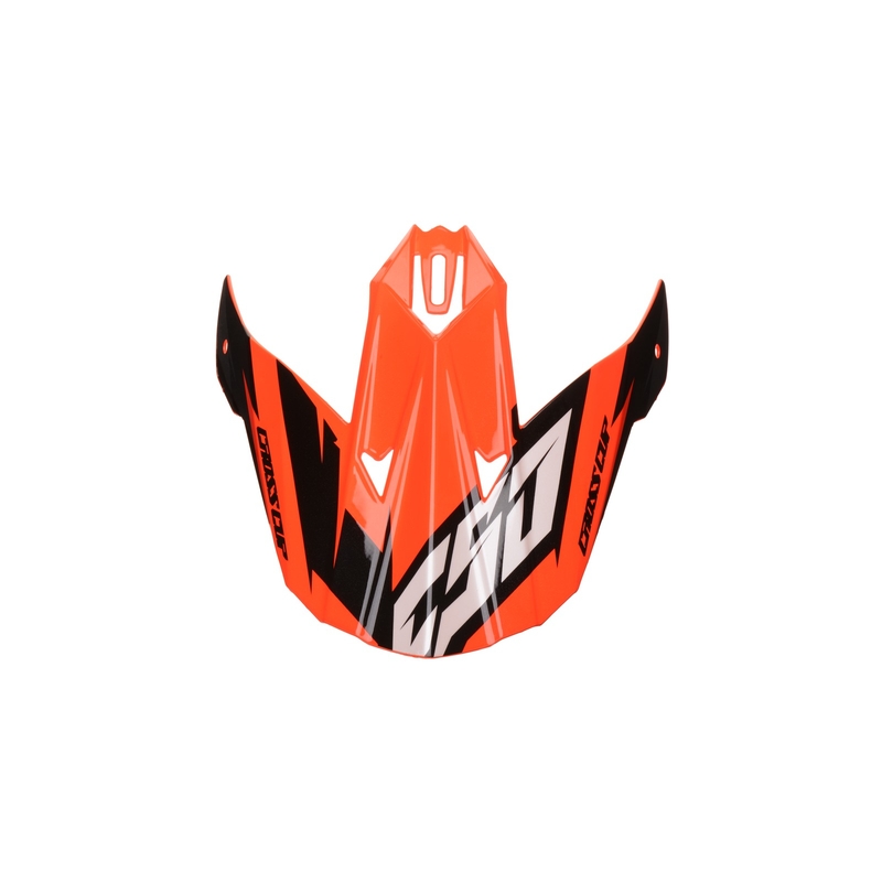 Kšilt pro dětskou přilbu Cassida Cross Cup Two Kids černo-bílo-šedo-fluo oranžový