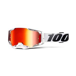 Motokrosové brýle 100% ARMEGA Lightsaber (červené chrom plexi)