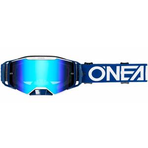 Motokrosové brýle O´Neal B-55 Cram modro-bílé se zrcadlově modrým plexi