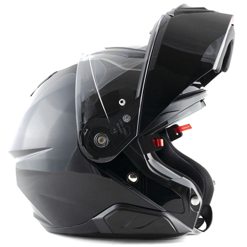 Výklopná přilba na motorku HJC i91 Solid metalická černá