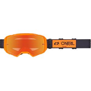 Motokrosové brýle O´Neal B-22 Core černo-oranžové se zrcadlově červeným plexi