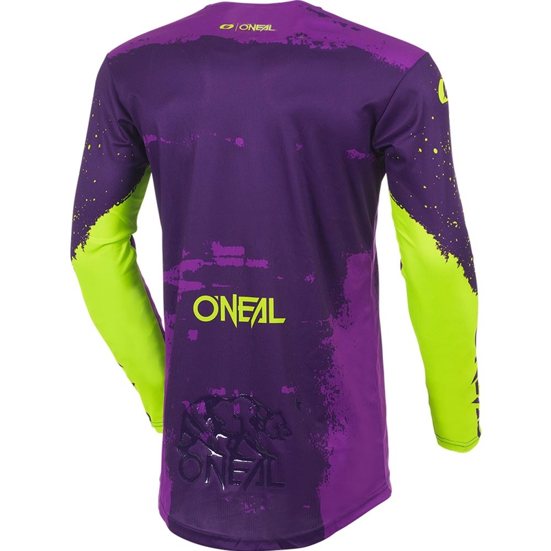 Motokrosový dres O'Neal Mayhem Paint fialovo-neonově žlutý