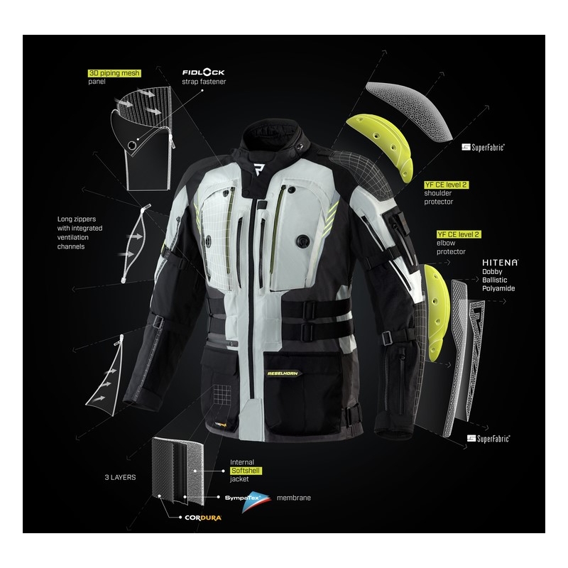 Bunda na motorku Rebelhorn Patrol černá výprodej