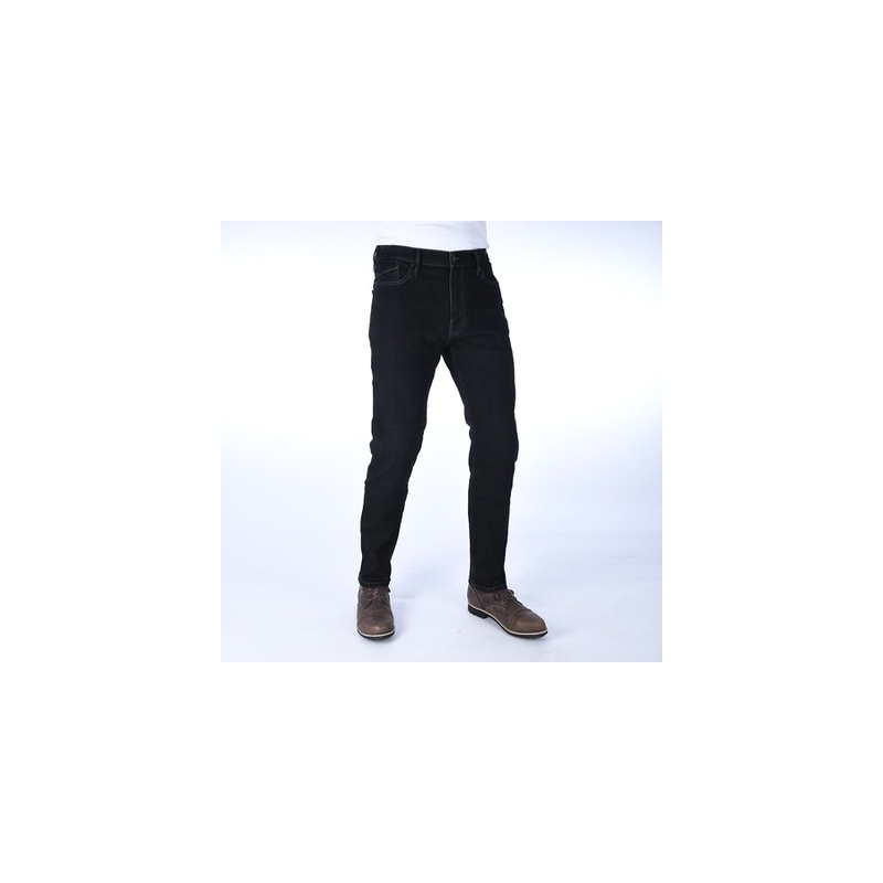 Zkrácené jeansy na motorku Oxford Original Approved Slim Fit černé