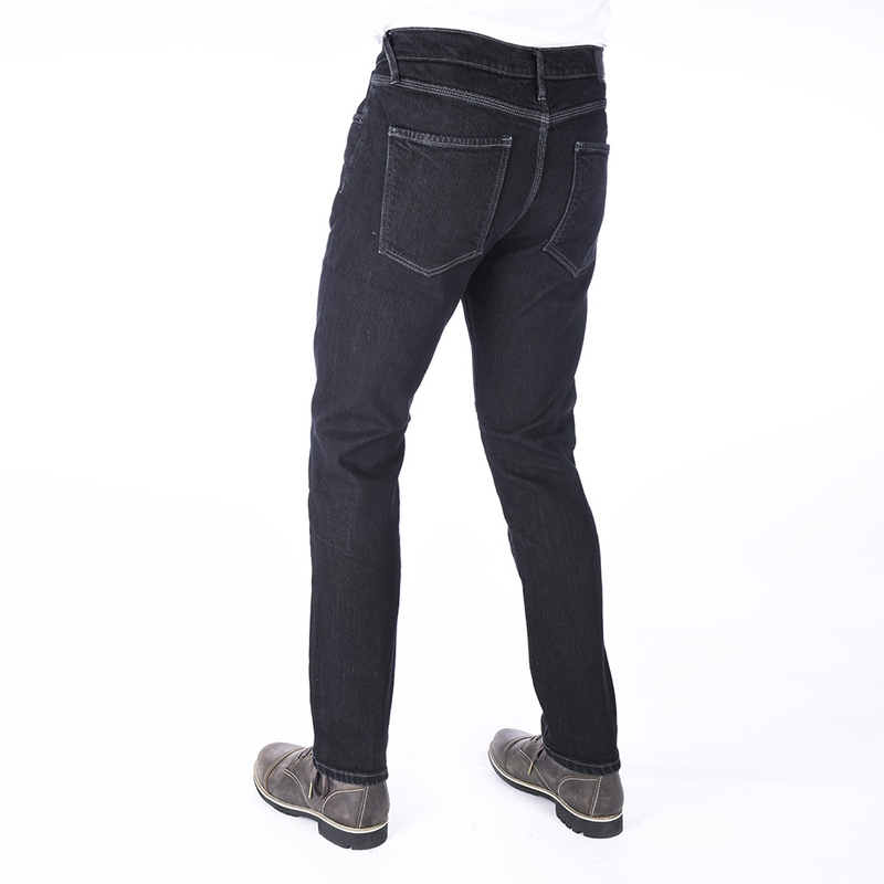 Prodloužené jeansy na motorku Oxford Original Approved Slim Fit černé