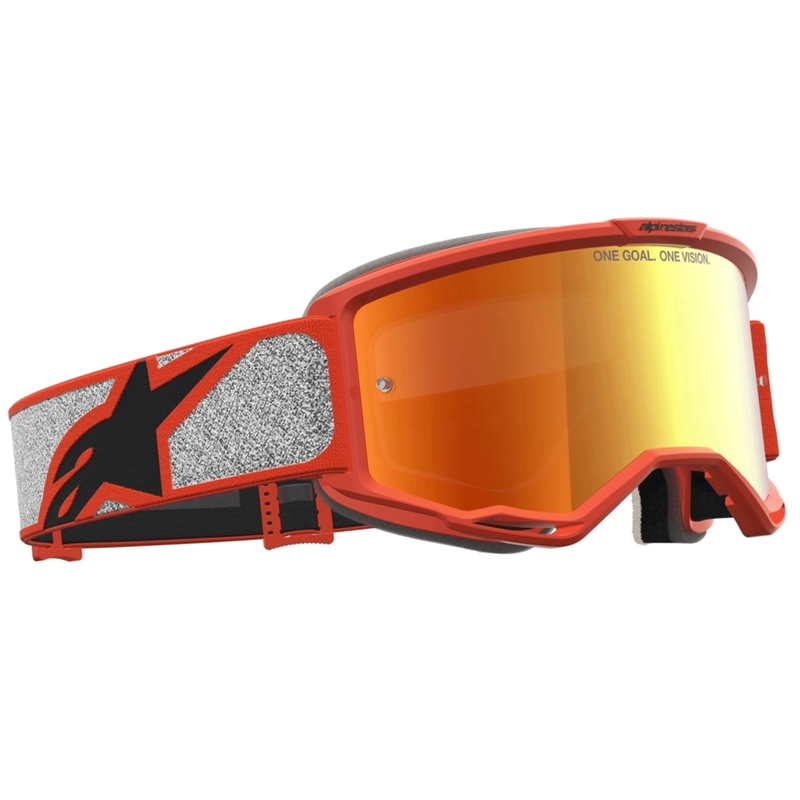 Motokrosové brýle Alpinestars Vision 5 Rora stříbrno-oranžové