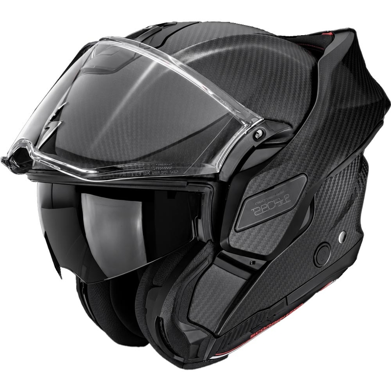 Překlápěcí helma na motorku Scorpion EXO-TECH II Carbon Solid matná černá