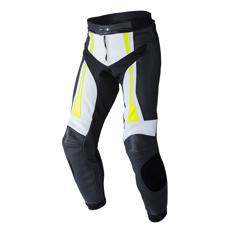 Kalhoty na motorku Rebelhorn Piston II PRO černo-bílo-fluo žluté výprodej