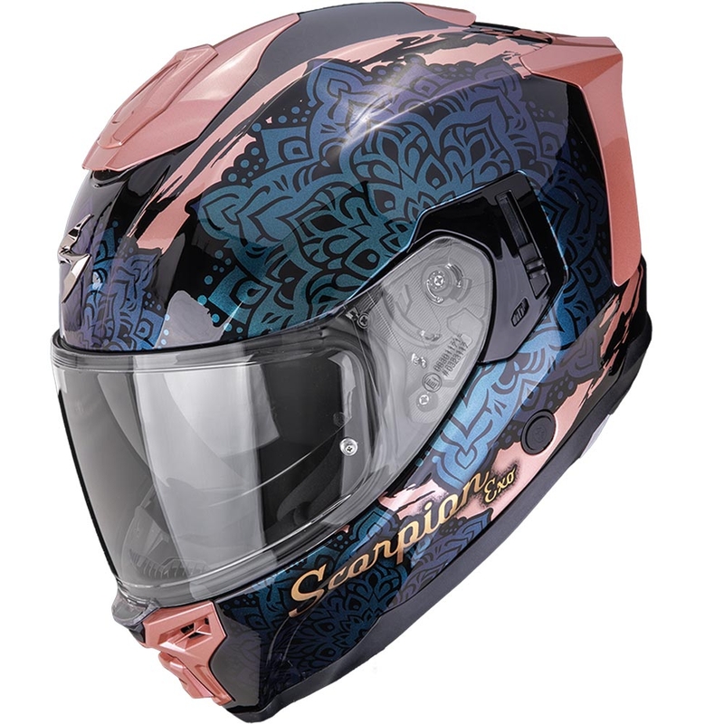 Integrální helma na motorku Scorpion EXO-1500 Air Vortex černo-růžovo-chameleon