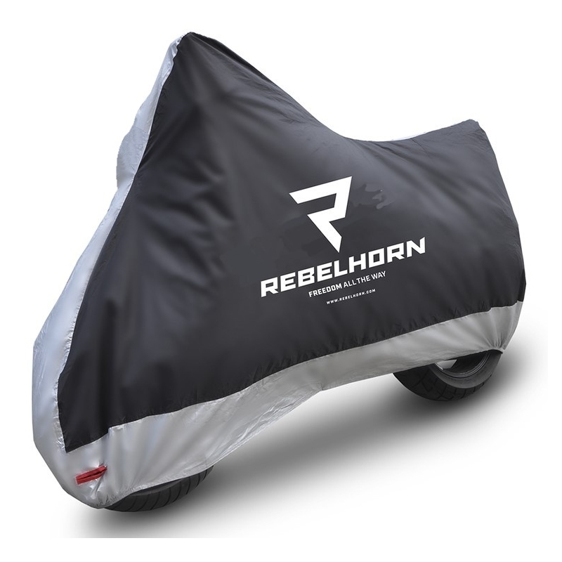 Plachta na motorku Rebelhorn Cover II černo-stříbrná