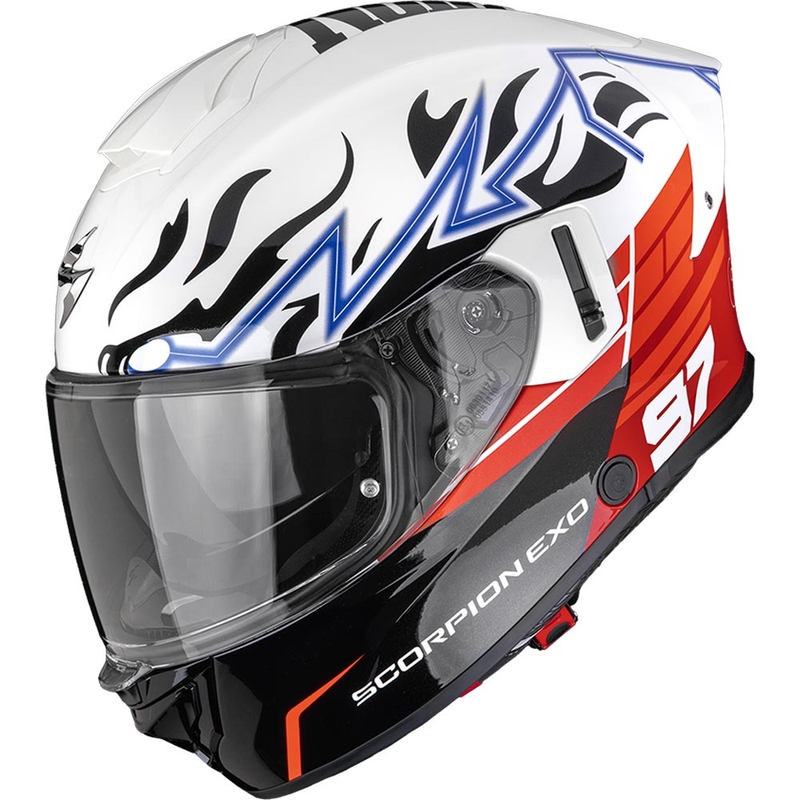 Integrální helma na motorku Scorpion EXO-530 Air JSK 97 bílo-červená