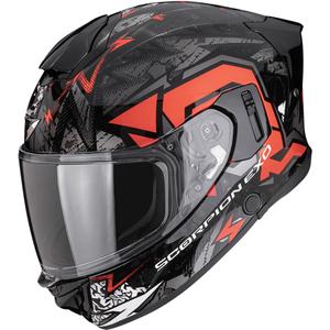 Integrální helma na motorku Scorpion EXO-530 Air Meteor černo-stříbrno-červená