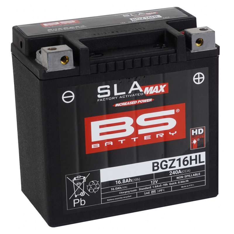 Továrně aktivovaná motocyklová baterie BS-BATTERY SLA MAX