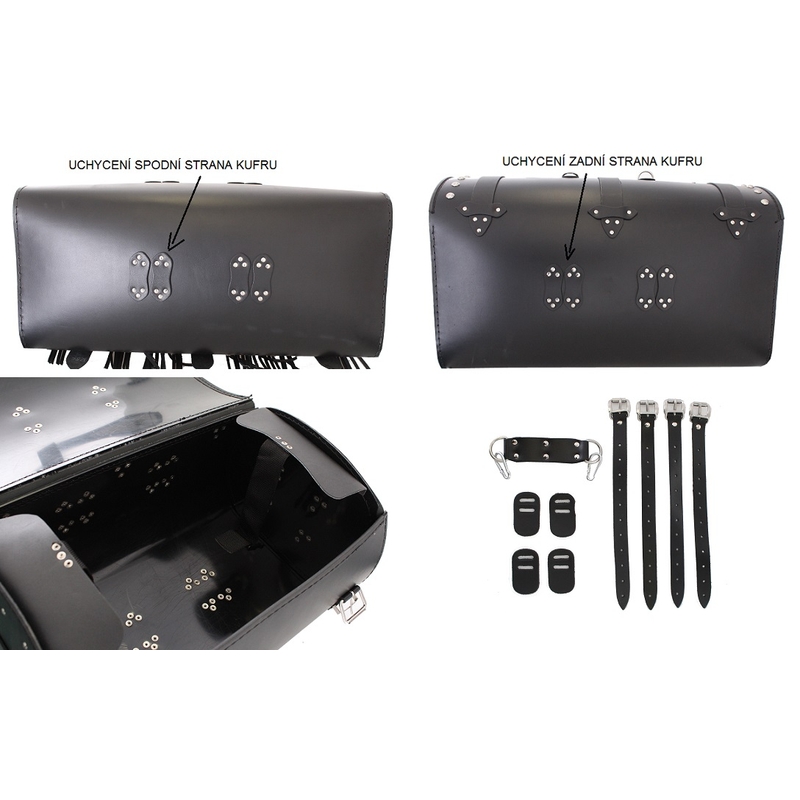 Kožený moto kufr na motorku Chopper RSA-18C