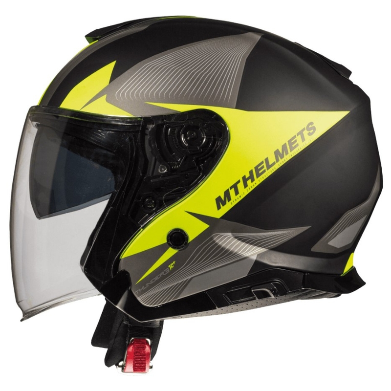 Otevřená přilba na motorku MT Thunder 3 SV Wing černo-šedo-fluo žlutá výprodej