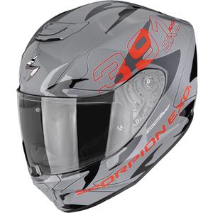 Integrální helma na motorku Scorpion EXO-391 Key šedo-černo-červená