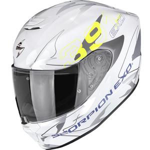 Integrální helma na motorku Scorpion EXO-391 Key bílo-stříbrno-fluo žlutá