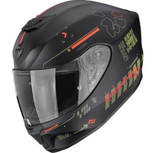 Integrální helma na motorku Scorpion EXO-391 Iron matná černo-zeleno-červená