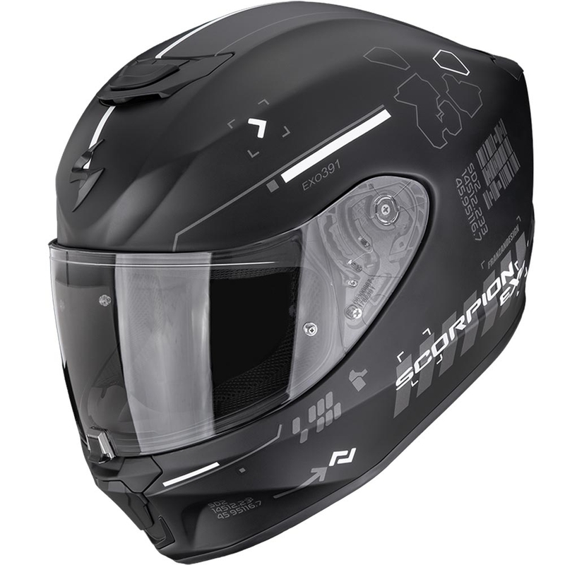 Integrální helma na motorku Scorpion EXO-391 Iron matná černo-stříbrná