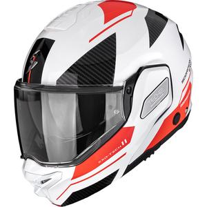 Překlápěcí helma na motorku Scorpion EXO-TECH II Void bílo-stříbrno-červená
