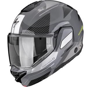 Překlápěcí helma na motorku Scorpion EXO-TECH II Void stříbrno-fluo žlutá
