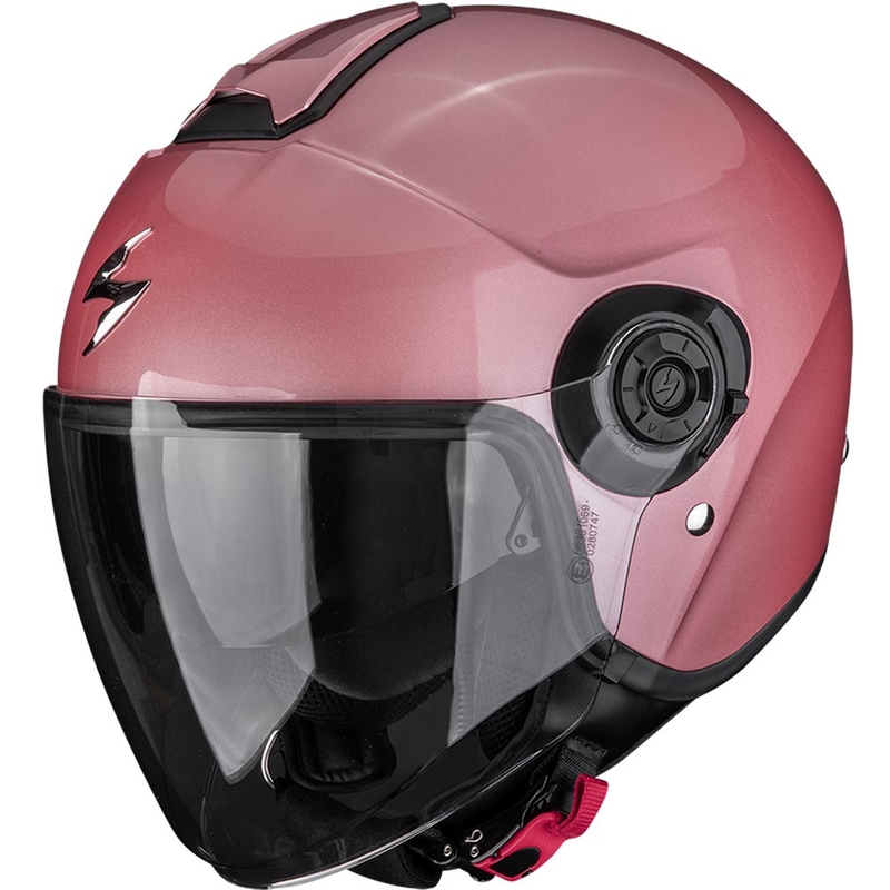 Otevřená helma na motorku Scorpion EXO-CITY II Solid metalická růžová