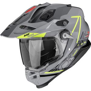Enduro helma Scorpion ADF-9000 Air Summit stříbrno-fluo žlutá