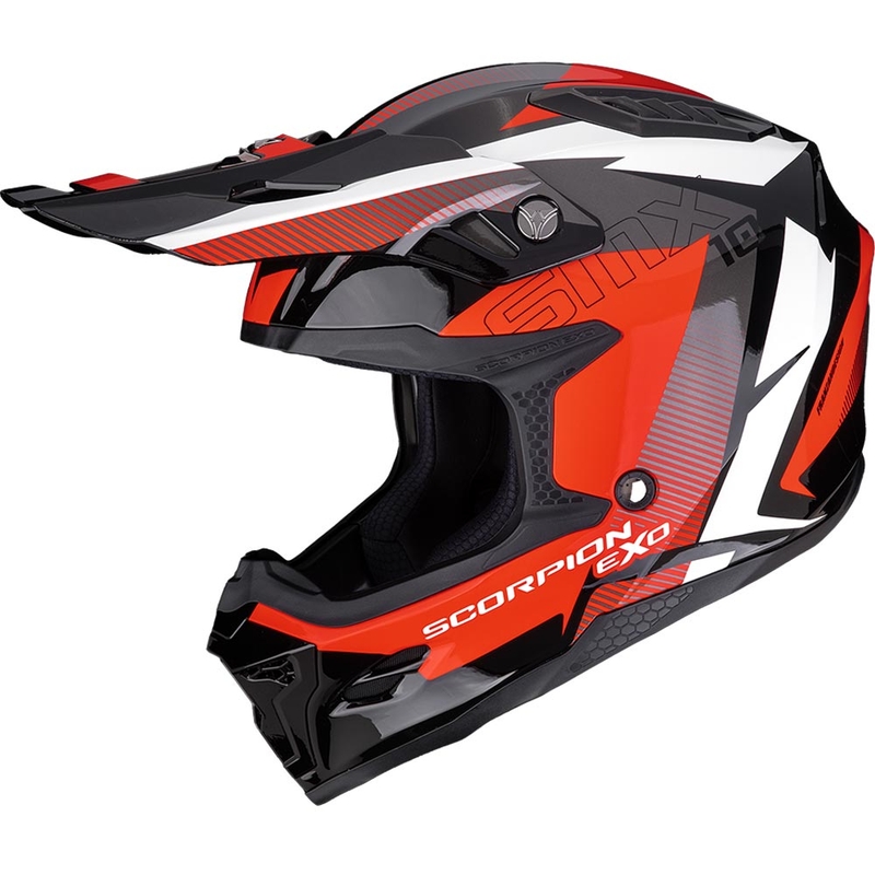 Motokrosová helma Scorpion SMX-10 Speed černo-bílo-červená