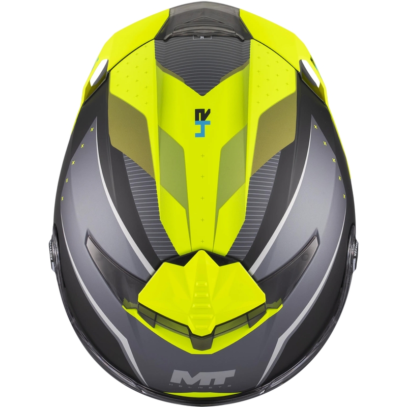Integrální helma na motorku MT Thunder 4 R SV Wind Tunnel B3 černo-šedo-fluo žlutá