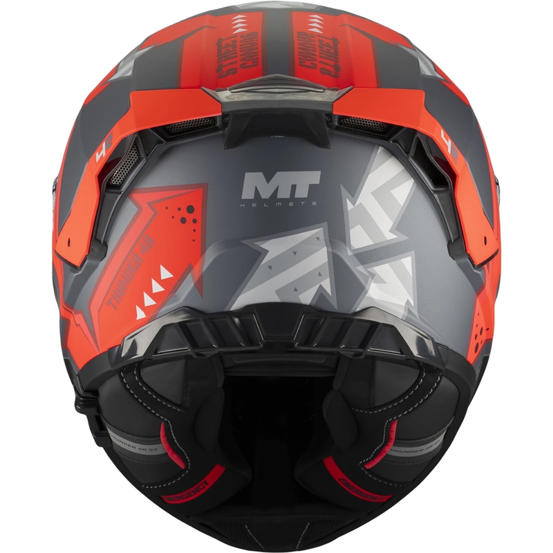 Integrální helma na motorku MT Thunder 4 R SV Canvas C5 černo-šedo-červená