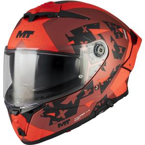 Integrální helma na motorku MT Thunder 4 R SV Fast C5 matná černo-šedo-červená