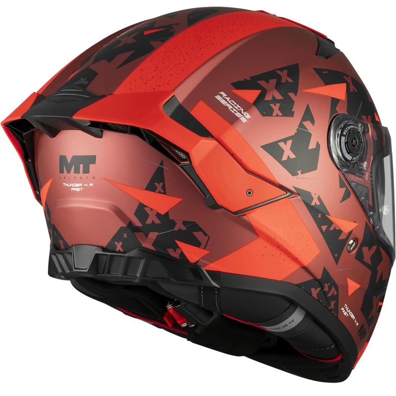 Integrální helma na motorku MT Thunder 4 R SV Fast C5 matná černo-šedo-červená