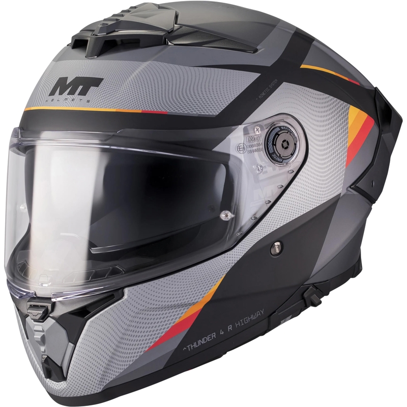 Integrální helma na motorku MT Thunder 4 R SV Highway B5 matná šedo-černá