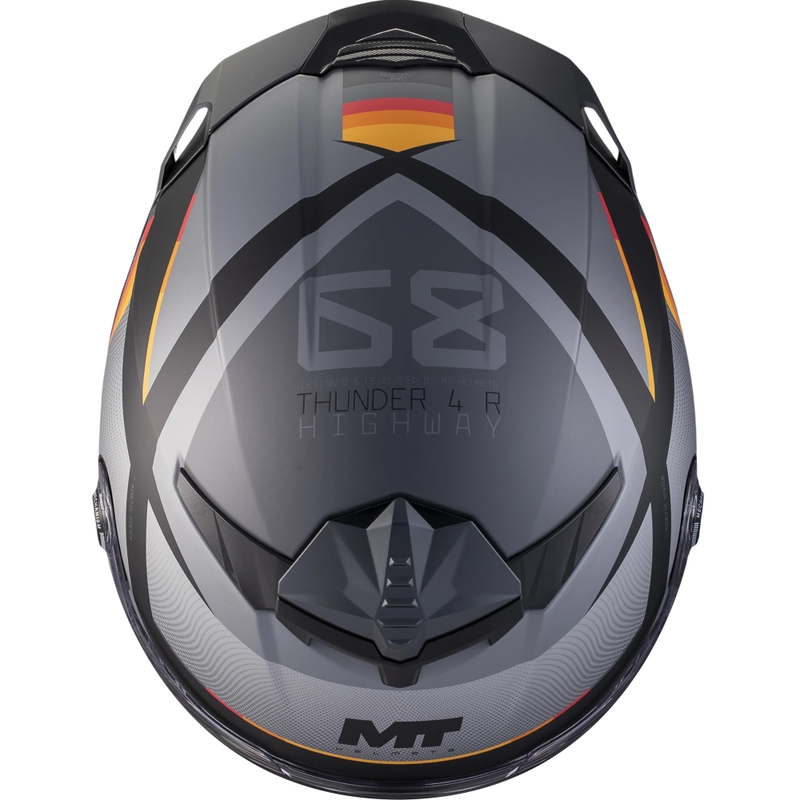 Integrální helma na motorku MT Thunder 4 R SV Highway B5 matná šedo-černá