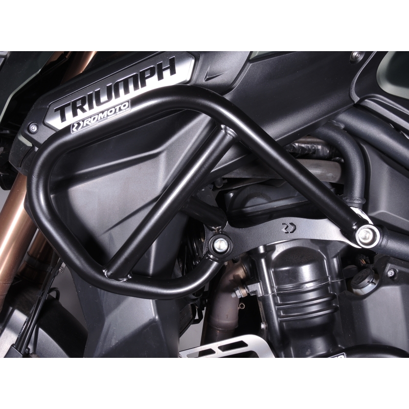 Ochranné rámy motoru RDMOTO matná černá pro TRIUMPH Tiger 1200 Explorer / GT Explorer 2011-2015
