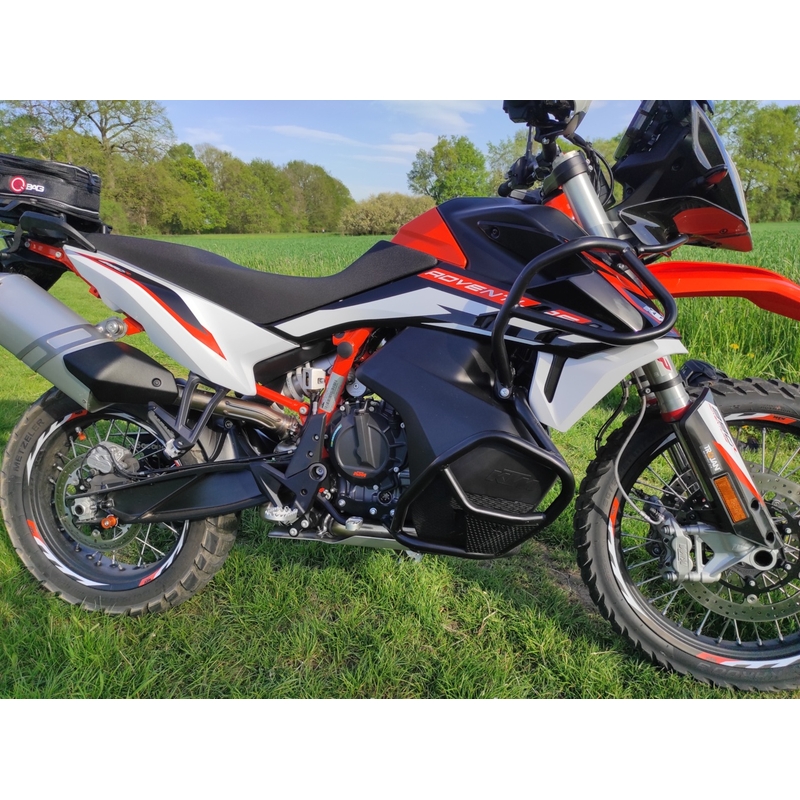 Ochranné rámy motoru RDMOTO matná černá vrchní a spodní pro KTM Adventure 790 / R 2019-2020, KTM Adventure 890 /R/L 2021-2022