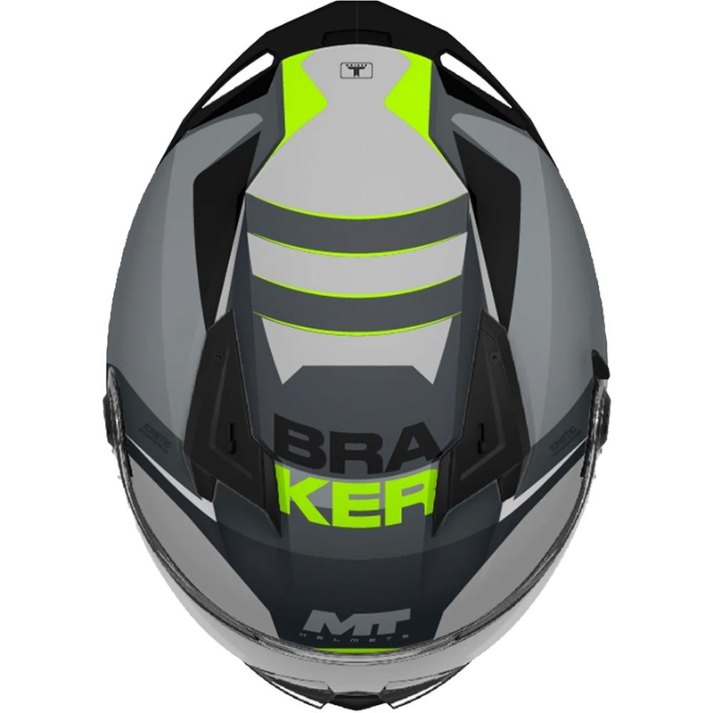 Integrální helma na motorku MT Braker SV Inception C2 šedo-fluo žlutá