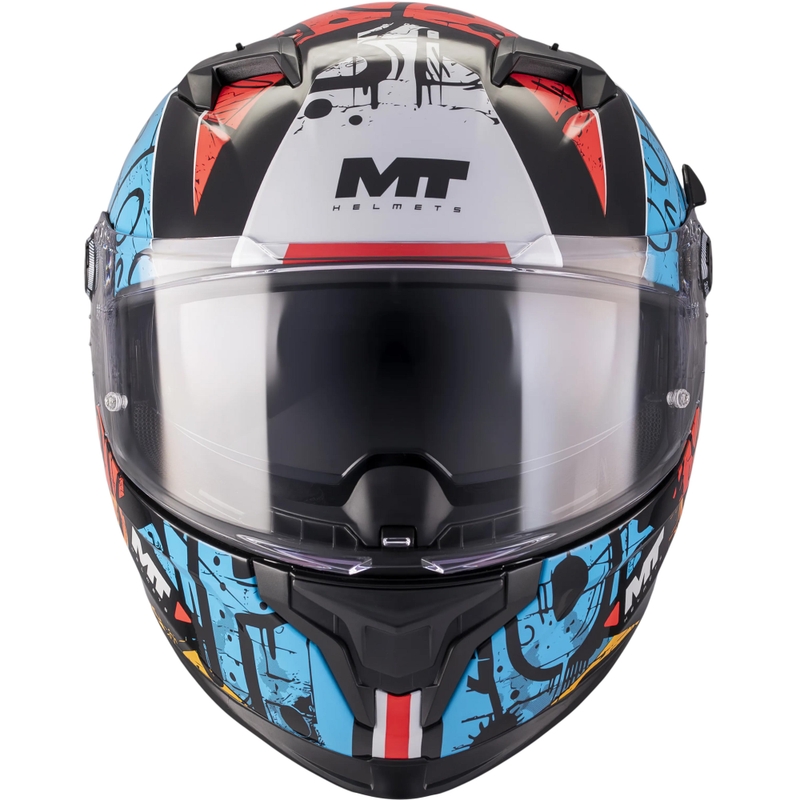 Integrální helma na motorku MT Braker SV Blackboard B5 černo-modro-červená