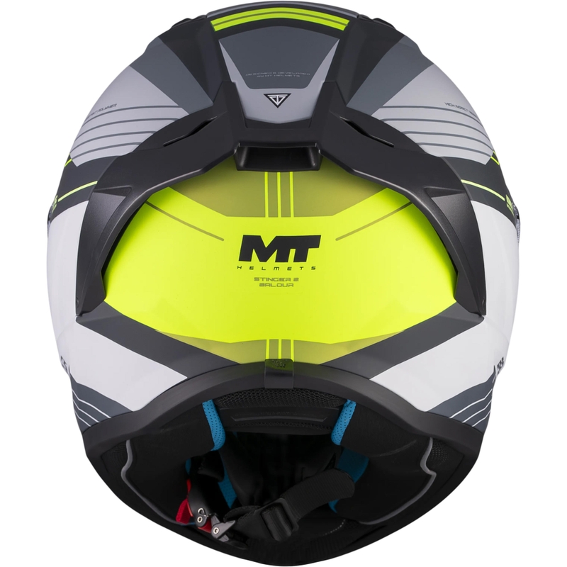 Integrální helma na motorku MT Stinger 2 Baldur C3 černo-šedo-fluo žlutá